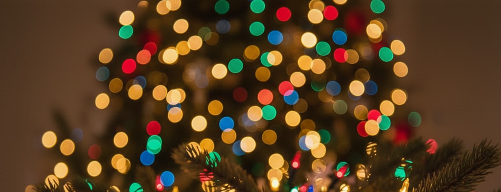 bokeh christmas lights Cedar Rapids